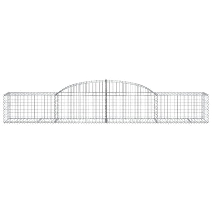 vidaXL Gabionen mit Hochbogen 17 Stk. 300x50x40/60 cm Verzinktes Eisen