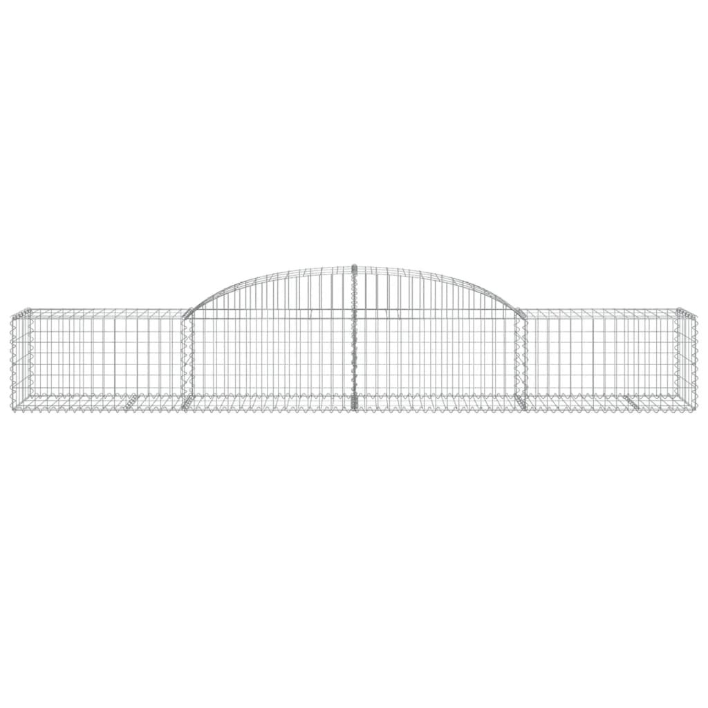 vidaXL Gabionen mit Hochbogen 25 Stk. 300x50x40/60 cm Verzinktes Eisen