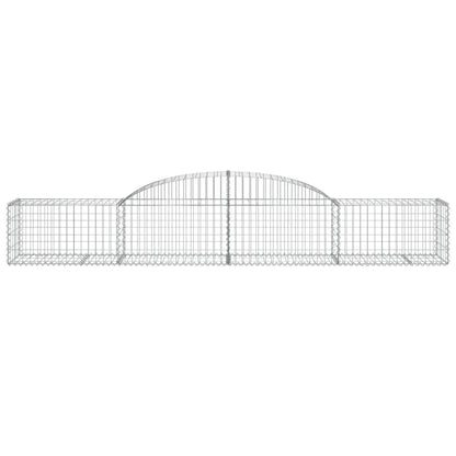 vidaXL Gabionen mit Hochbogen 25 Stk. 300x50x40/60 cm Verzinktes Eisen