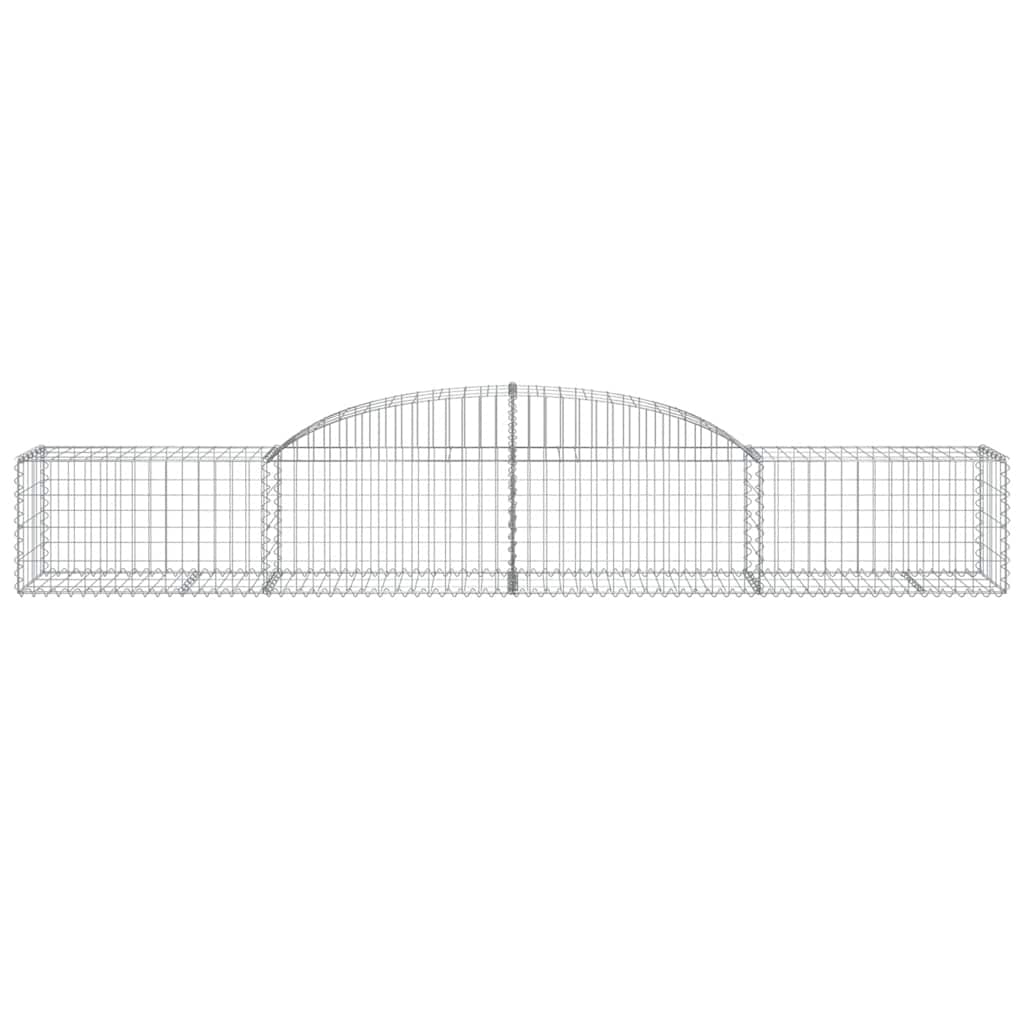 vidaXL Gabionen mit Hochbogen 30 Stk. 300x50x40/60 cm Verzinktes Eisen