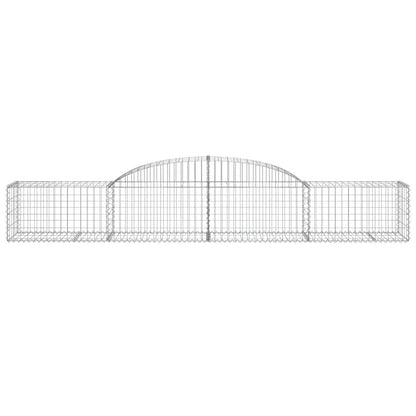 vidaXL Gabionen mit Hochbogen 30 Stk. 300x50x40/60 cm Verzinktes Eisen