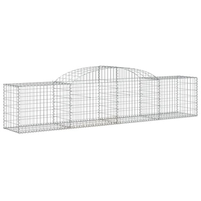 vidaXL Gabionen mit Hochbogen 10 Stk. 300x50x60/80 cm Verzinktes Eisen