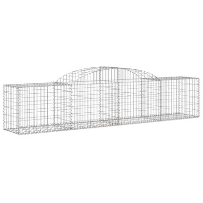vidaXL Gabionen mit Hochbogen 11 Stk. 300x50x60/80 cm Verzinktes Eisen