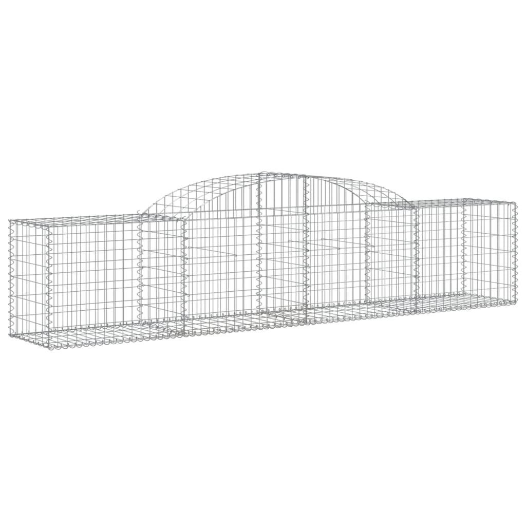 vidaXL Gabions avec arc surélevé 13 pcs 300x50x60/80 cm Fer galvanisé