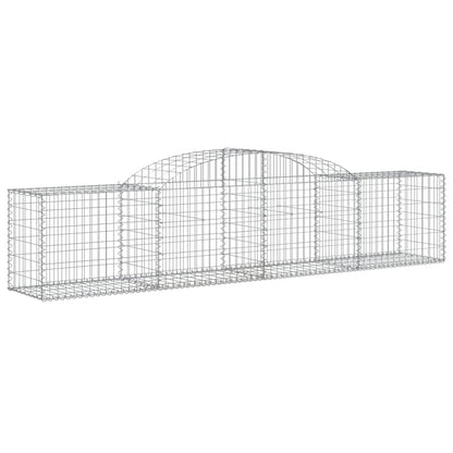 vidaXL Gabions avec arc surélevé 13 pcs 300x50x60/80 cm Fer galvanisé