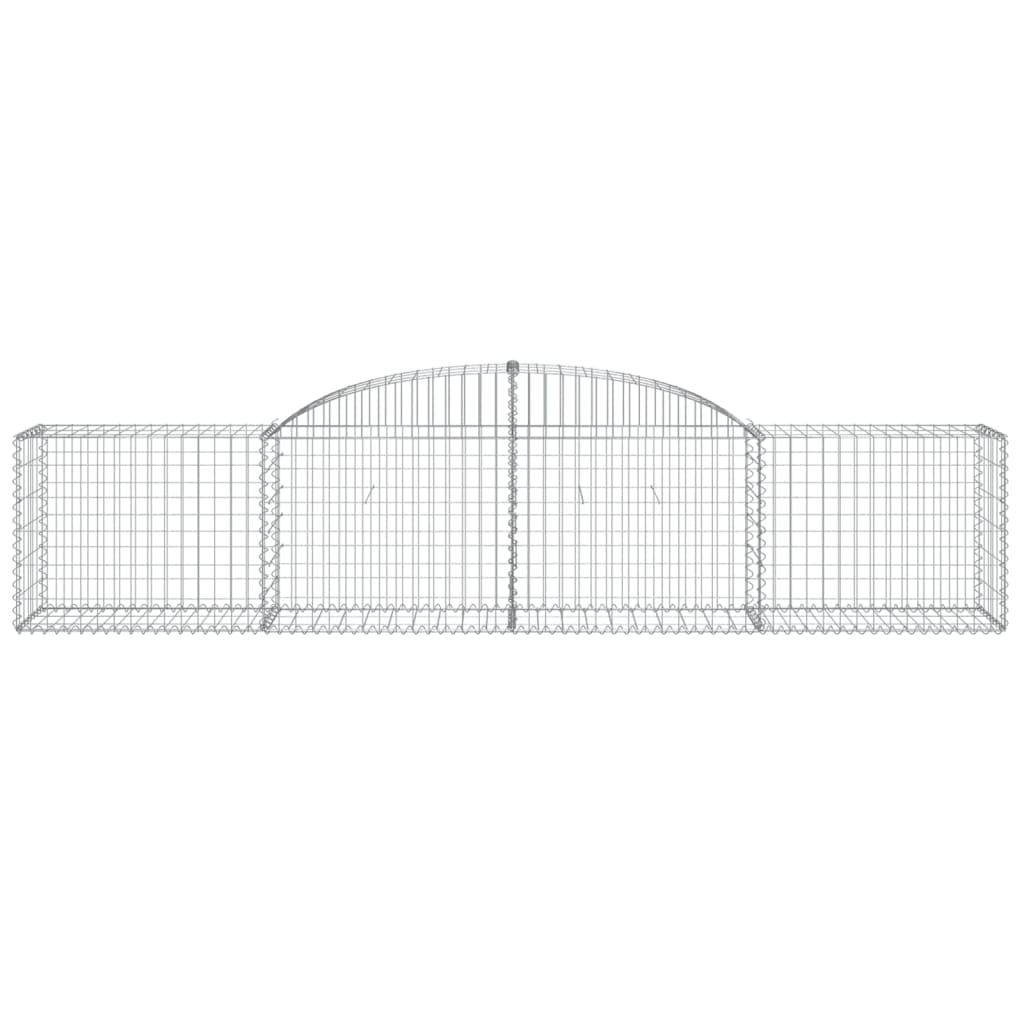 vidaXL Gabions avec arc surélevé 13 pcs 300x50x60/80 cm Fer galvanisé