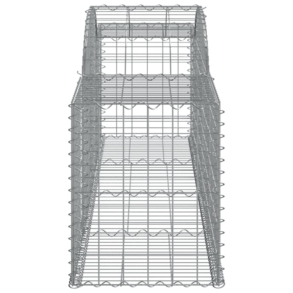 vidaXL Gabions avec arc surélevé 13 pcs 300x50x60/80 cm Fer galvanisé