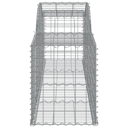vidaXL Gabions avec arc surélevé 13 pcs 300x50x60/80 cm Fer galvanisé