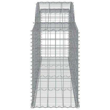 vidaXL Gabions avec arche 2 pcs 300x50x80/100 cm Fer galvanisé