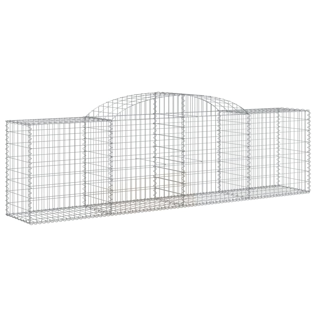 vidaXL Gabions avec arche 6 pcs 300x50x80/100 cm Fer galvanisé