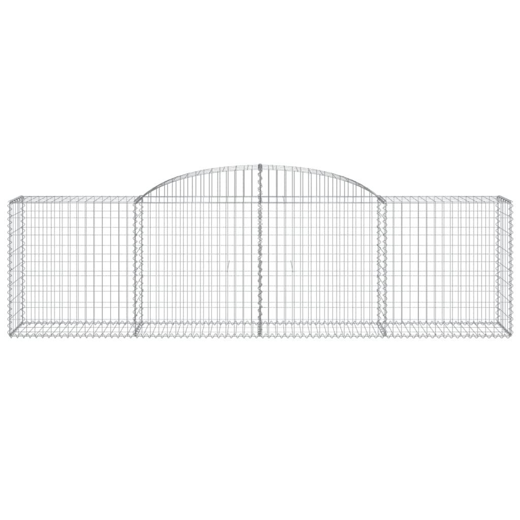 vidaXL Gabions avec arche 6 pcs 300x50x80/100 cm Fer galvanisé