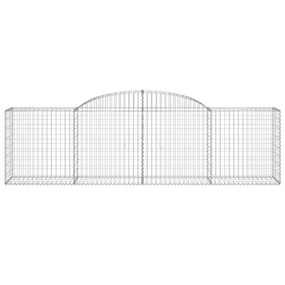 vidaXL Gabions avec arche 6 pcs 300x50x80/100 cm Fer galvanisé