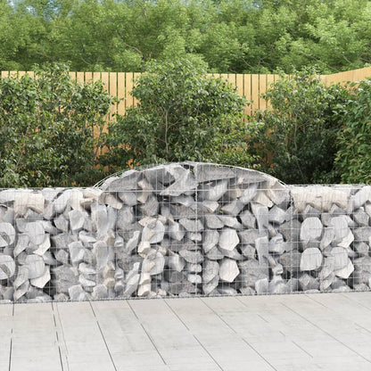 vidaXL Gabions avec arche 6 pcs 300x50x80/100 cm Fer galvanisé