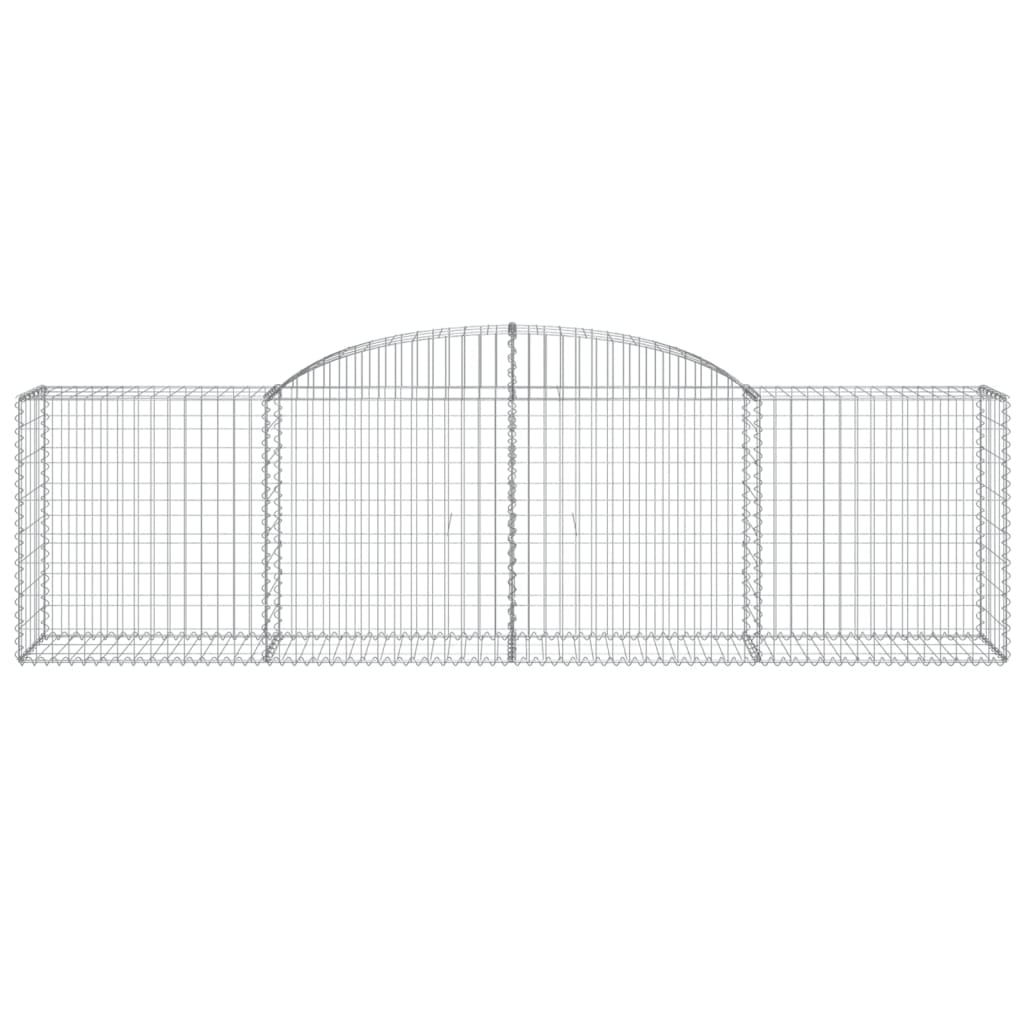 vidaXL Gabions avec arche 9 pcs 300x50x80/100 cm Fer galvanisé