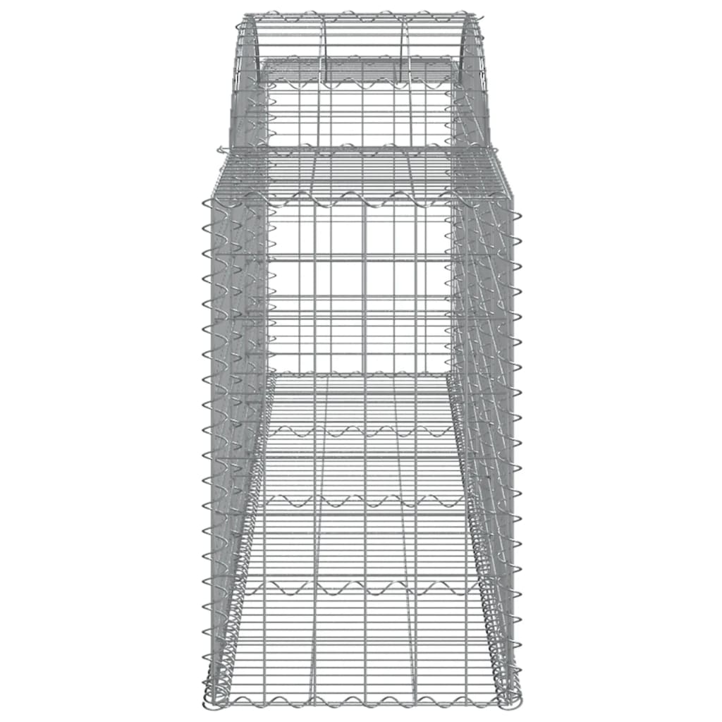 vidaXL Gabionen mit Hochbogen 11 Stk. 300x50x80/100cm Verzinktes Eisen