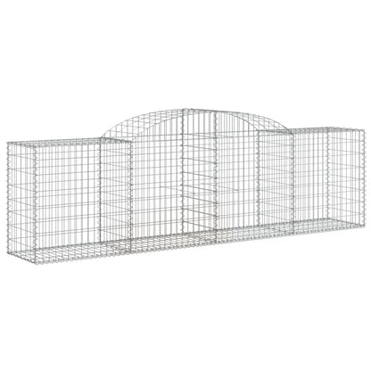 vidaXL Gabionen mit Hochbogen 17 Stk. 300x50x80/100cm Verzinktes Eisen