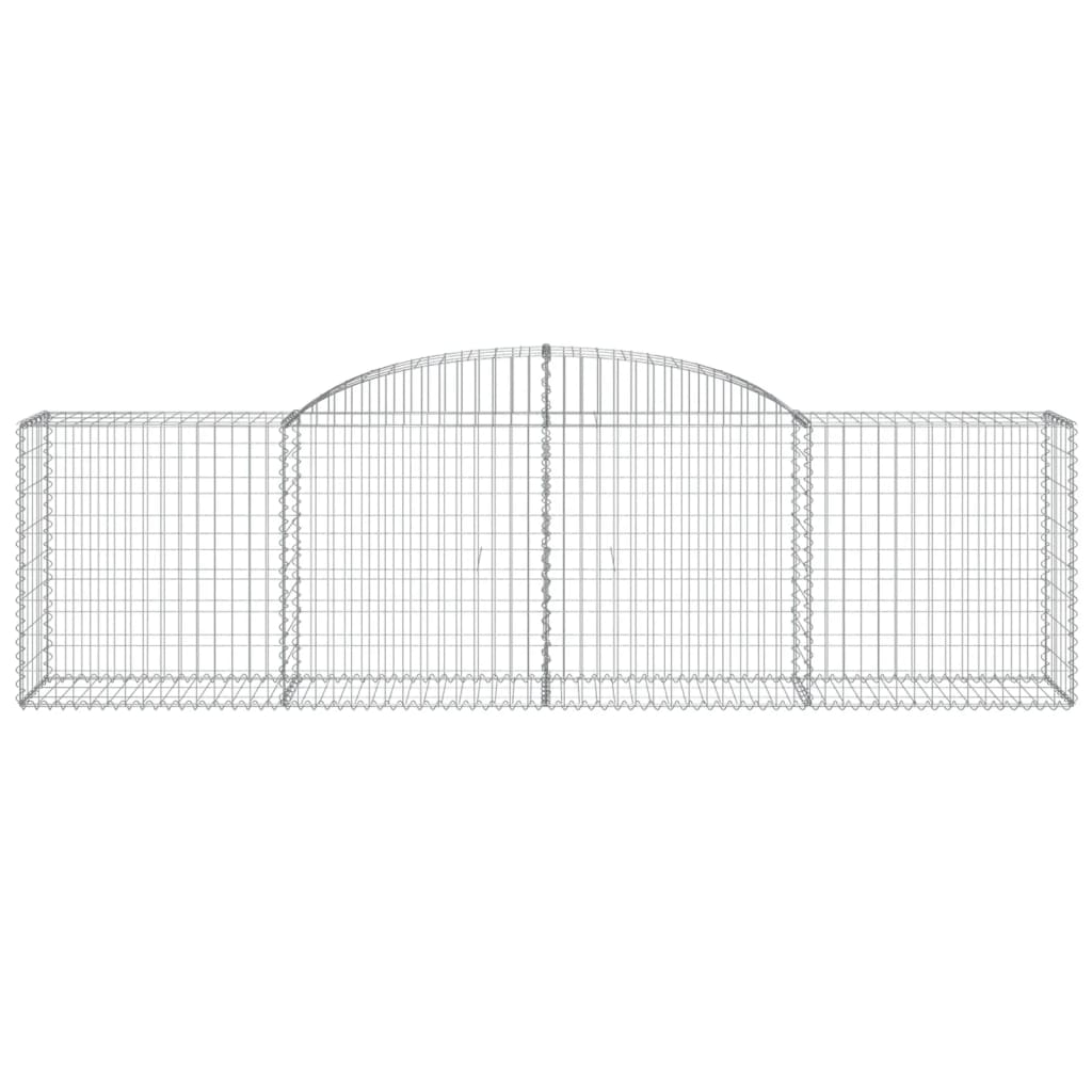 vidaXL Gabionen mit Hochbogen 17 Stk. 300x50x80/100cm Verzinktes Eisen