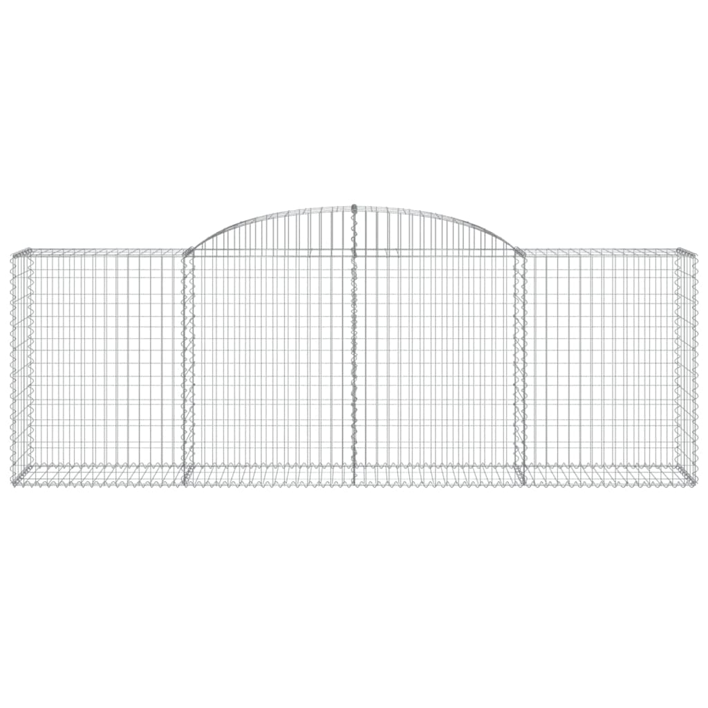 vidaXL Gabions avec arche 2 pcs 300x50x100/120 cm Fer galvanisé
