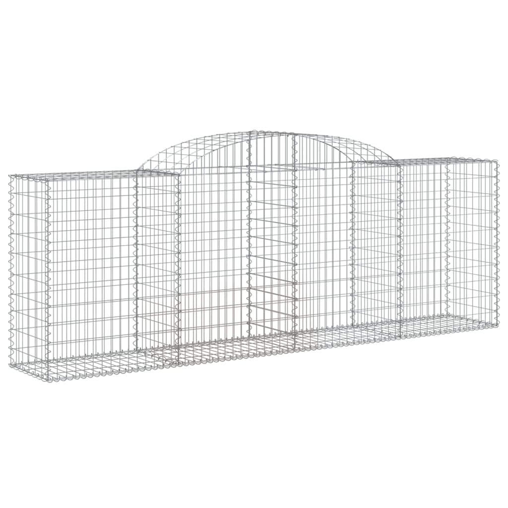 vidaXL Gabions avec arc en ogive 4 pcs 300x50x100/120cm Fer galvanisé