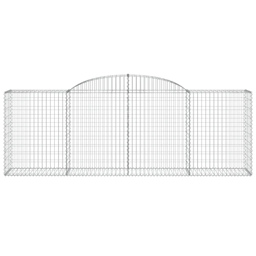 vidaXL Gabions avec arc en ogive 4 pcs 300x50x100/120cm Fer galvanisé