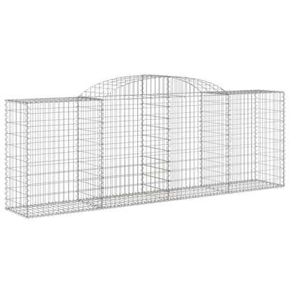 vidaXL Gabionen mit Hochbogen 6 Stk. 300x50x100/120cm Verzinktes Eisen
