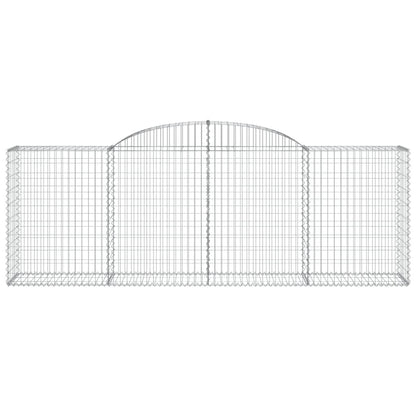 vidaXL Gabionen mit Hochbogen 8 Stk. 300x50x100/120cm Verzinktes Eisen