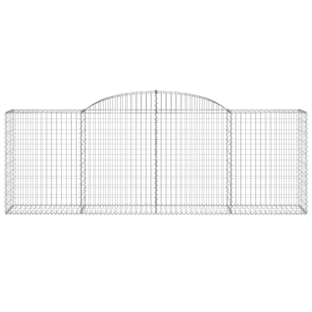 vidaXL Gabionen mit Hochbogen 11 Stk 300x50x100/120cm Verzinktes Eisen