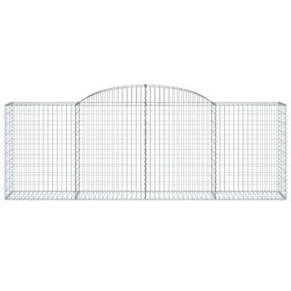 vidaXL Gabionen mit Hochbogen 11 Stk 300x50x100/120cm Verzinktes Eisen