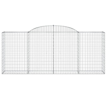 vidaXL Gabionen mit Hochbogen 3 Stk. 300x50x120/140cm Verzinktes Eisen