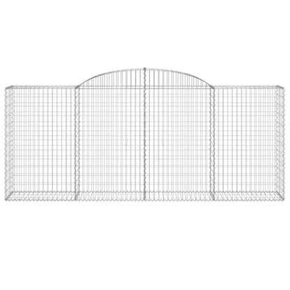 vidaXL Gabionen mit Hochbogen 5 Stk. 300x50x120/140cm Verzinktes Eisen