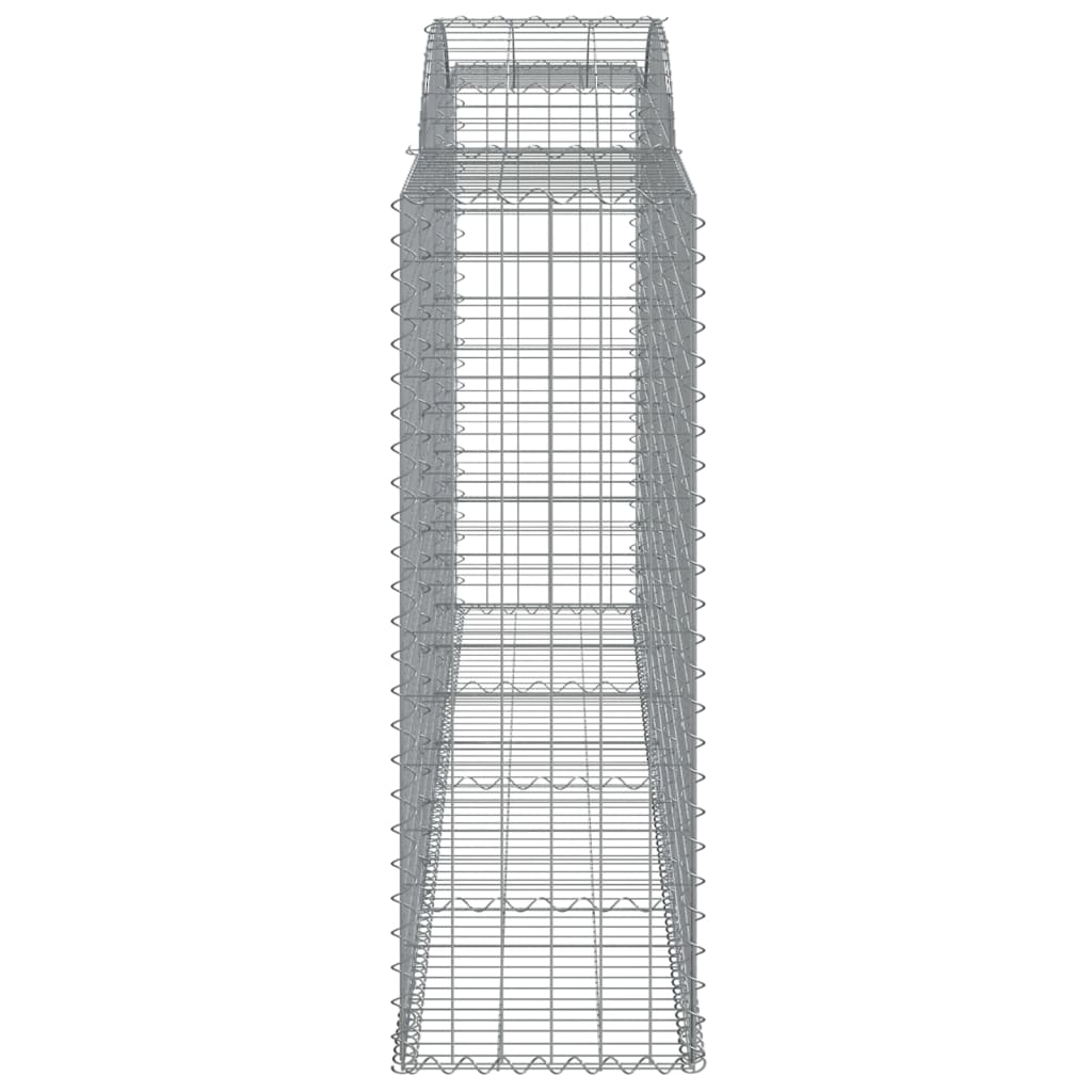 vidaXL Gabionen mit Hochbogen 3 Stk. 300x50x140/160cm Verzinktes Eisen