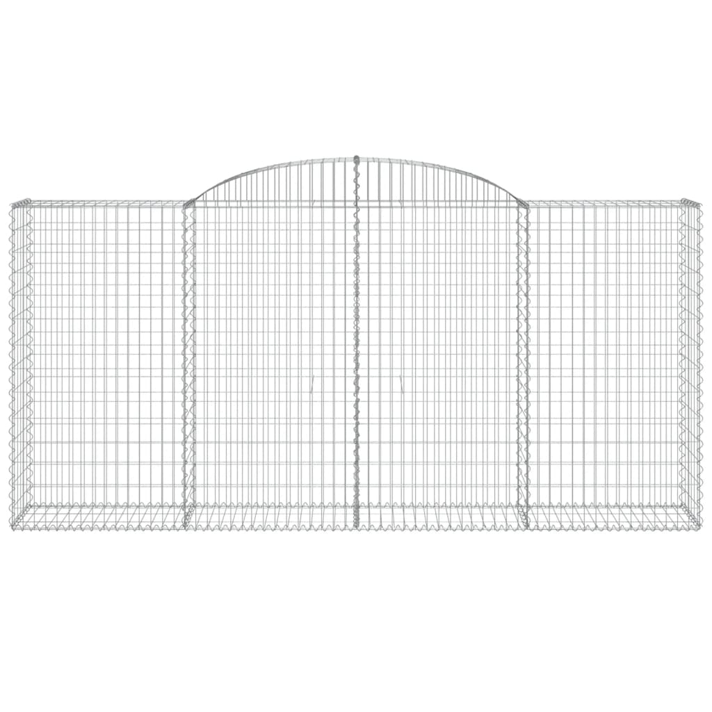 vidaXL Gabionen mit Hochbogen 6 Stk. 300x50x140/160cm Verzinktes Eisen