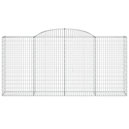 vidaXL Gabionen mit Hochbogen 6 Stk. 300x50x140/160cm Verzinktes Eisen