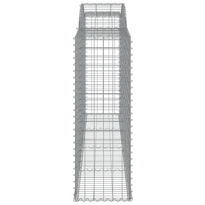 vidaXL Gabionen mit Hochbogen 15 Stk 300x50x140/160cm Verzinktes Eisen