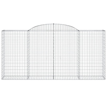 vidaXL Gabionen mit Hochbogen 25 Stk 300x50x140/160cm Verzinktes Eisen
