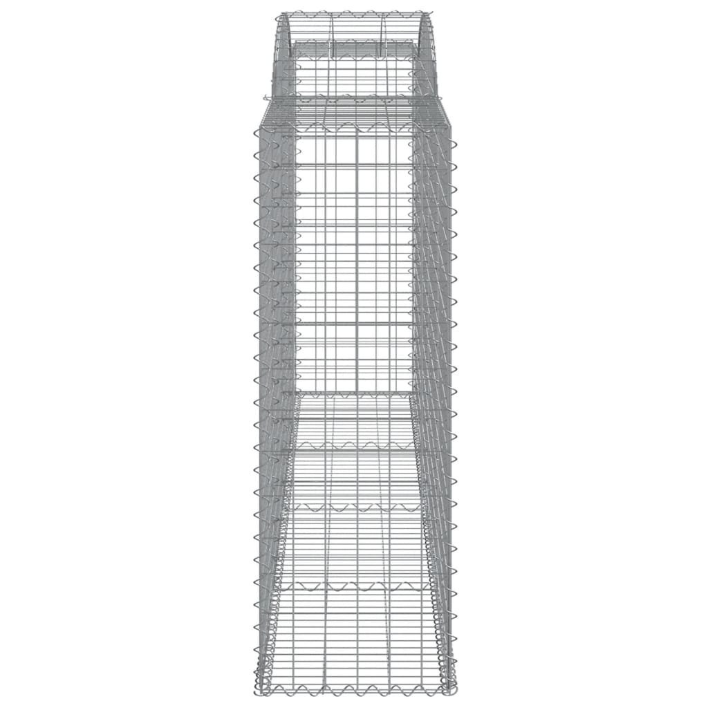 vidaXL Gabionen mit Hochbogen 25 Stk 300x50x140/160cm Verzinktes Eisen