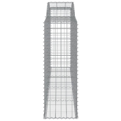 vidaXL Gabionen mit Hochbogen 25 Stk 300x50x140/160cm Verzinktes Eisen