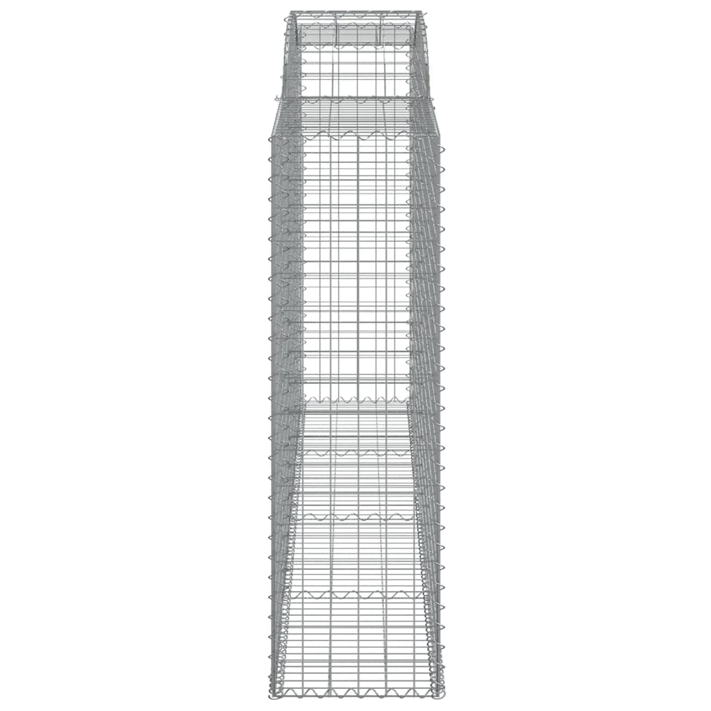 vidaXL Gabions avec arc surélevé 4 pcs 300x50x160/180cm Fer galvanisé