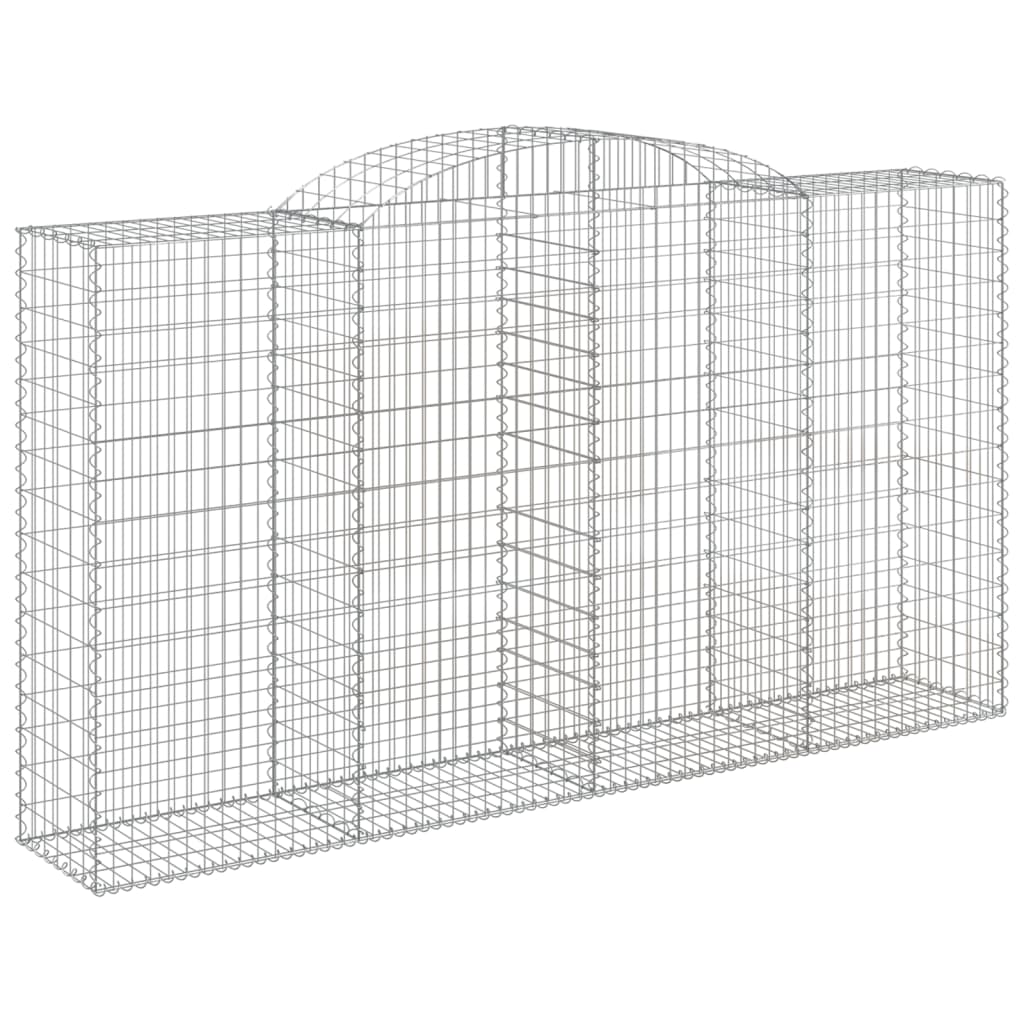 vidaXL Gabions avec arche haute 5 pcs. 300x50x160/180cm Fer galvanisé