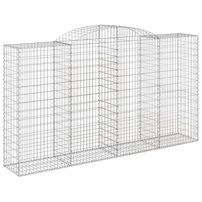 vidaXL Gabions avec arche haute 5 pcs. 300x50x160/180cm Fer galvanisé
