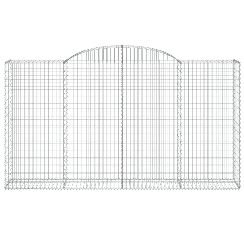 vidaXL Gabions avec arche haute 5 pcs. 300x50x160/180cm Fer galvanisé