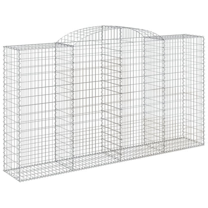 vidaXL Gabionen mit Hochbogen 25 Stk 300x50x160/180cm Verzinktes Eisen