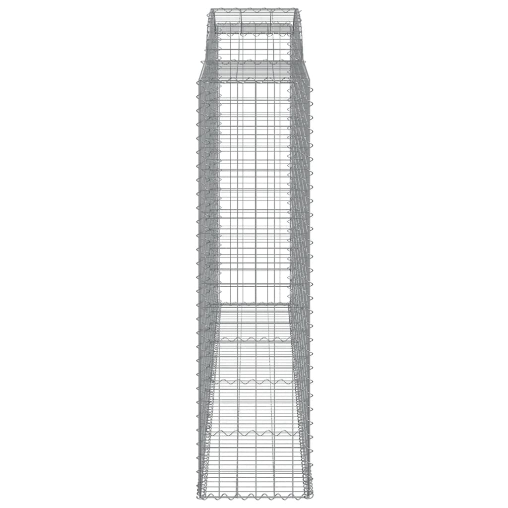 vidaXL Gabionen mit Hochbogen 3 Stk. 300x50x180/200cm Verzinktes Eisen