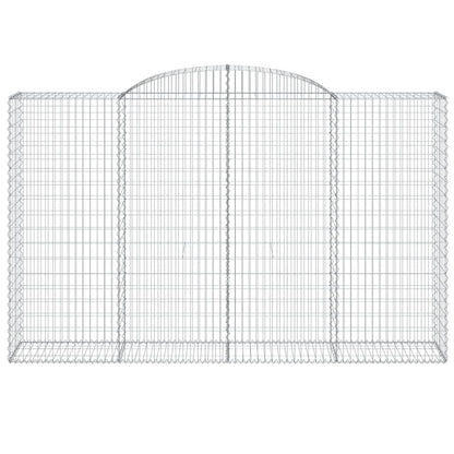 vidaXL Gabionen mit Hochbogen 4 Stk. 300x50x180/200cm Verzinktes Eisen