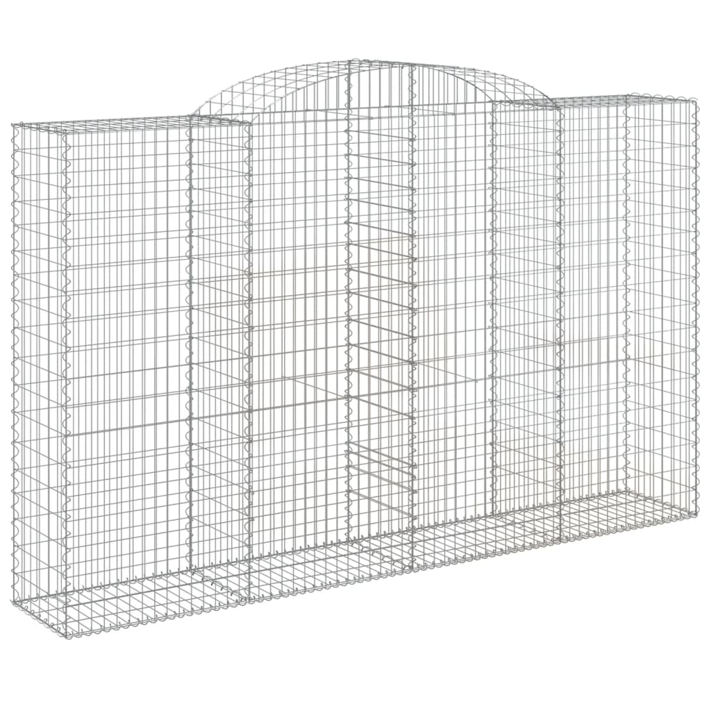 vidaXL Gabionen mit Hochbogen 6 Stk. 300x50x180/200cm Verzinktes Eisen