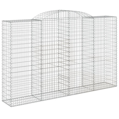 vidaXL Gabionen mit Hochbogen 6 Stk. 300x50x180/200cm Verzinktes Eisen