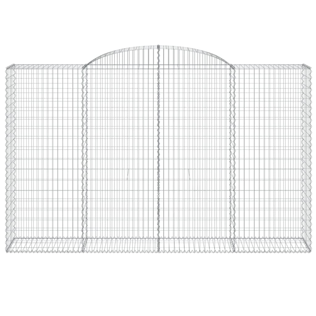 vidaXL Gabionen mit Hochbogen 6 Stk. 300x50x180/200cm Verzinktes Eisen