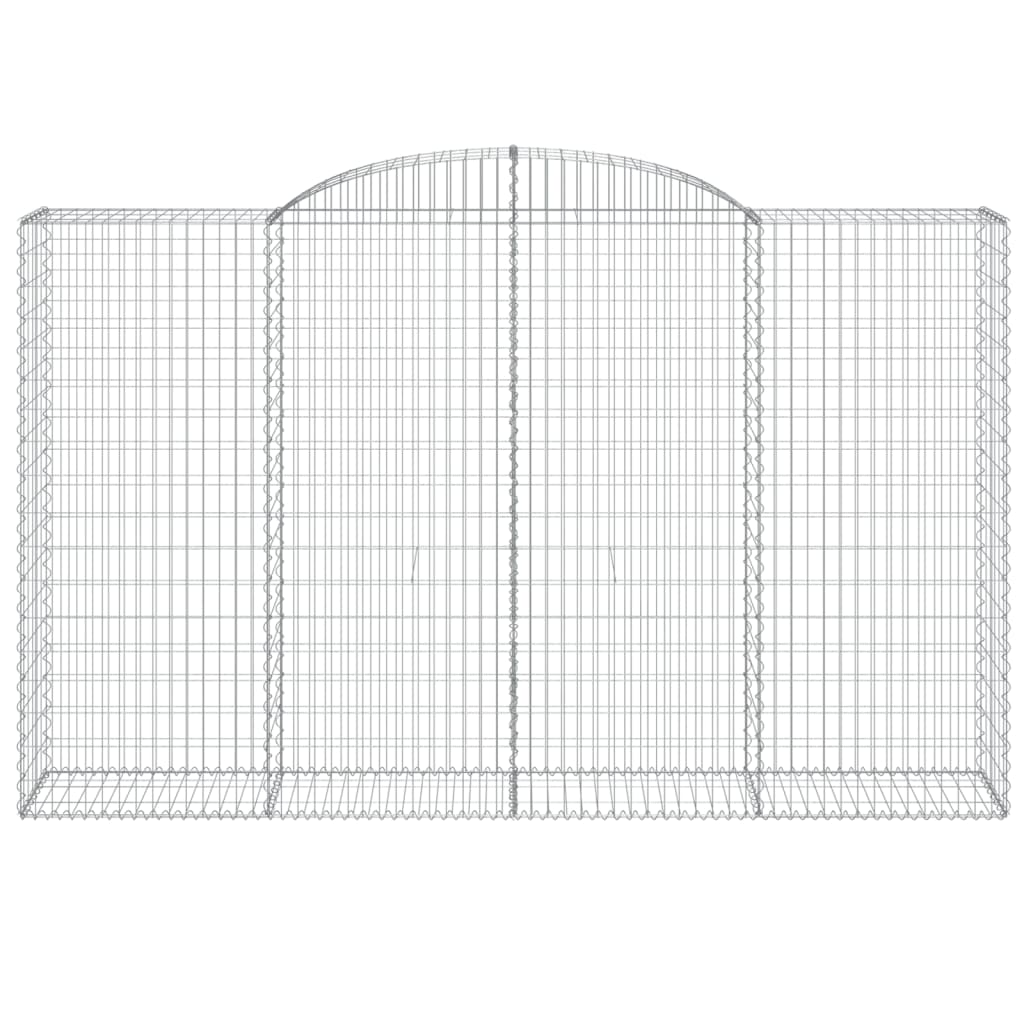 vidaXL Gabionen mit Hochbogen 8 Stk. 300x50x180/200cm Verzinktes Eisen