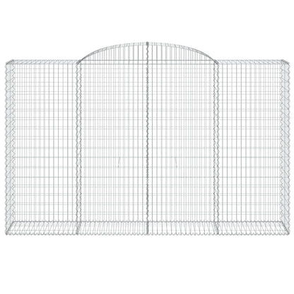 vidaXL Gabionen mit Hochbogen 8 Stk. 300x50x180/200cm Verzinktes Eisen