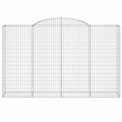 vidaXL Gabionen mit Hochbogen 11 Stk 300x50x180/200cm Verzinktes Eisen